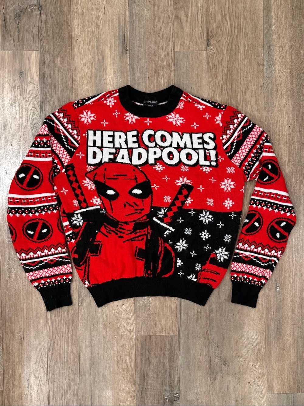 Deadpool Red Graphic Holiday Sweater - Christmas Sweater